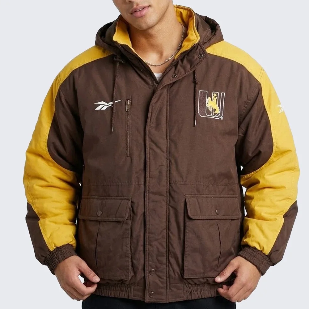 Wyoming Cowboys Vintage 90s Reebok Puffer Jacket